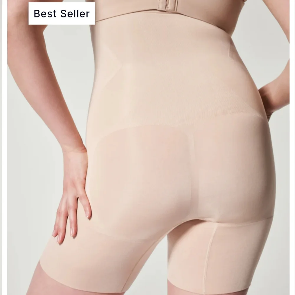 SPANX NWOT power Shaper open gusset w bra loop holes nude high-waisted - Picture 3 of 13